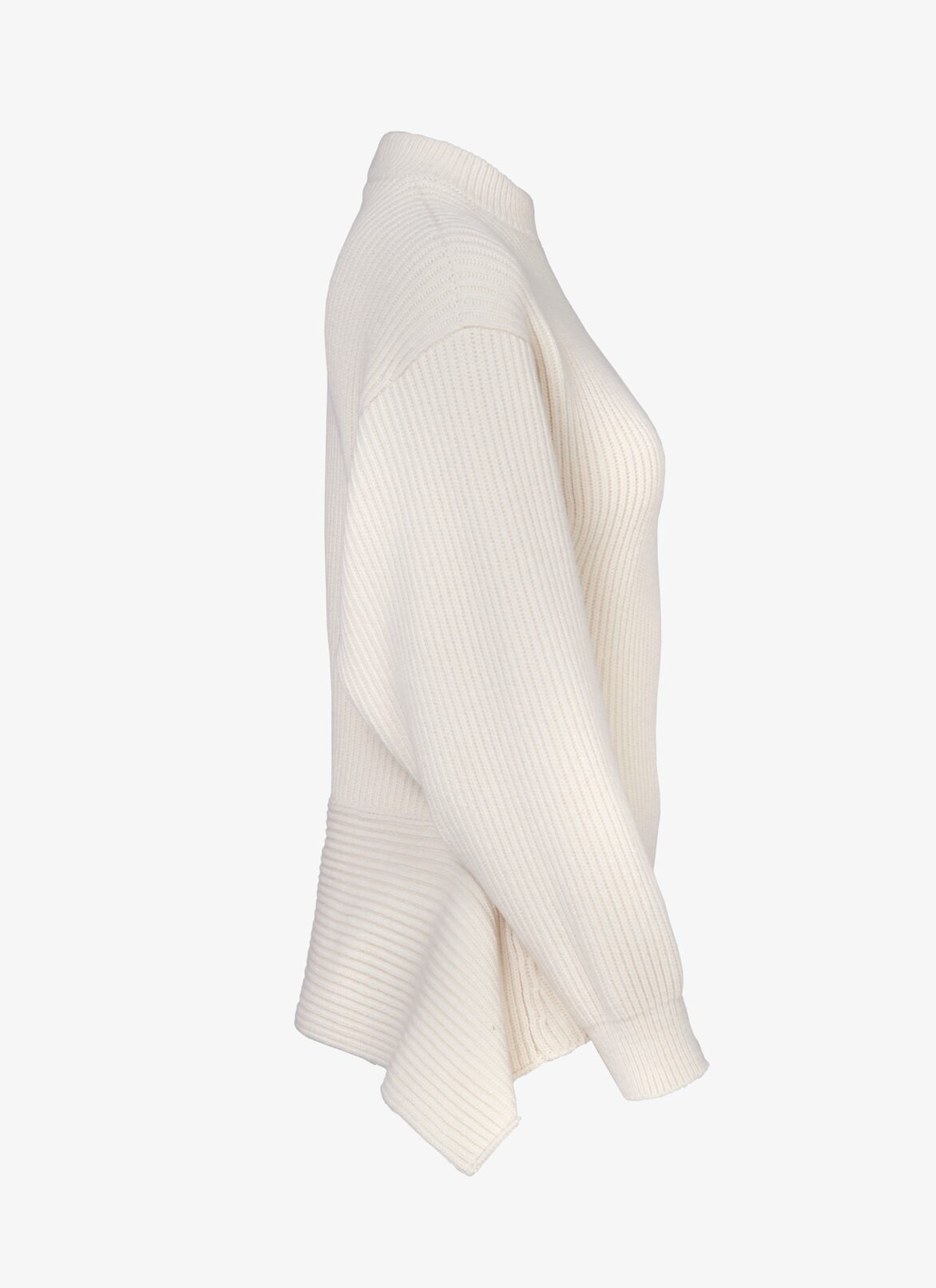High-neck rib knit sweater ALAÏA IVORY HIGH-NECK RIB KNIT SWEATER